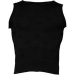 Dolce & Gabbana Black Silk Round Neck Sleeveless T-shirt TSH87507-40