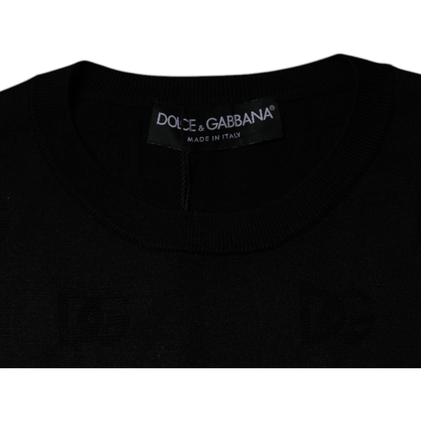 Dolce & Gabbana Black Silk Round Neck Sleeveless T-shirt TSH87507-40