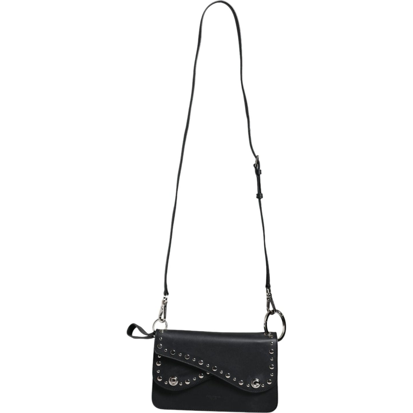 Dolce & Gabbana Black Small Leather Studded Shoulder Crossbody Bag BAG4123