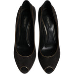 Dolce & Gabbana Black Suede Leather Platform Heels Pumps Shoes 1728,67345645728,Black,Dolce & Gabbana,EU38/US7.5,Material: 74% Goat Leather 26% Calf Leather,Preowned / Defect,Pumps - Women - Shoes,Shoes,Women,Women - Shoes Dolce & Gabbana LA11999-38