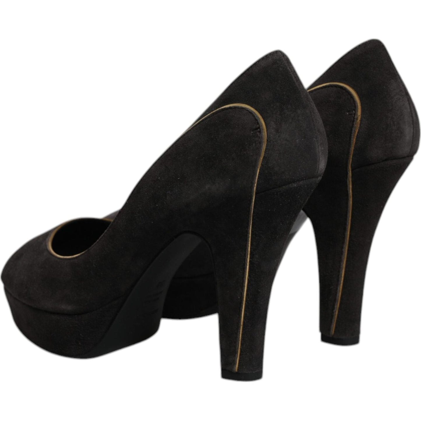 Dolce & Gabbana Black Suede Leather Platform Heels Pumps Shoes 1728,67345645728,Black,Dolce & Gabbana,EU38/US7.5,Material: 74% Goat Leather 26% Calf Leather,Preowned / Defect,Pumps - Women - Shoes,Shoes,Women,Women - Shoes Dolce & Gabbana LA11999-38