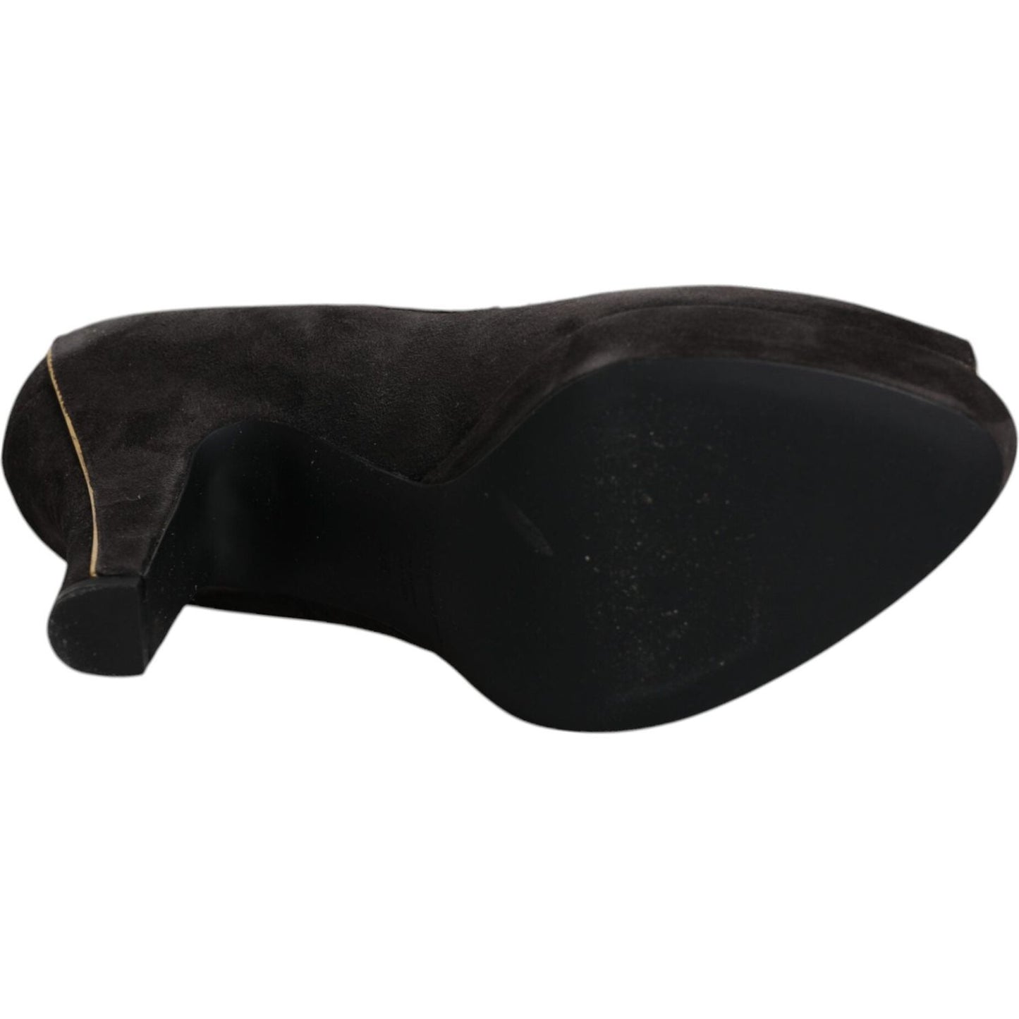 Dolce & Gabbana Black Suede Leather Platform Heels Pumps Shoes 1728,67345645728,Black,Dolce & Gabbana,EU38/US7.5,Material: 74% Goat Leather 26% Calf Leather,Preowned / Defect,Pumps - Women - Shoes,Shoes,Women,Women - Shoes Dolce & Gabbana LA11999-38