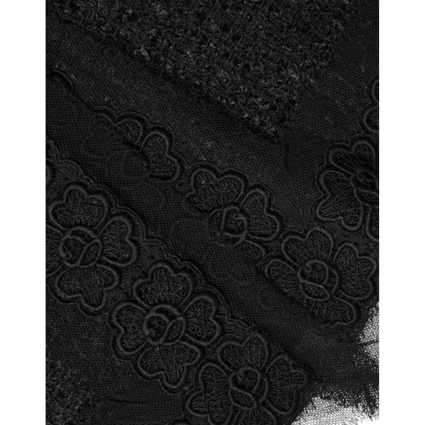 Dolce & Gabbana Black Virgin Wool Pencil Cut Midi Skirt SKI2039-36