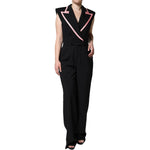 Dolce & Gabbana Black Wool Blend Sleeveless Jumpsuit Dress DR281242-44