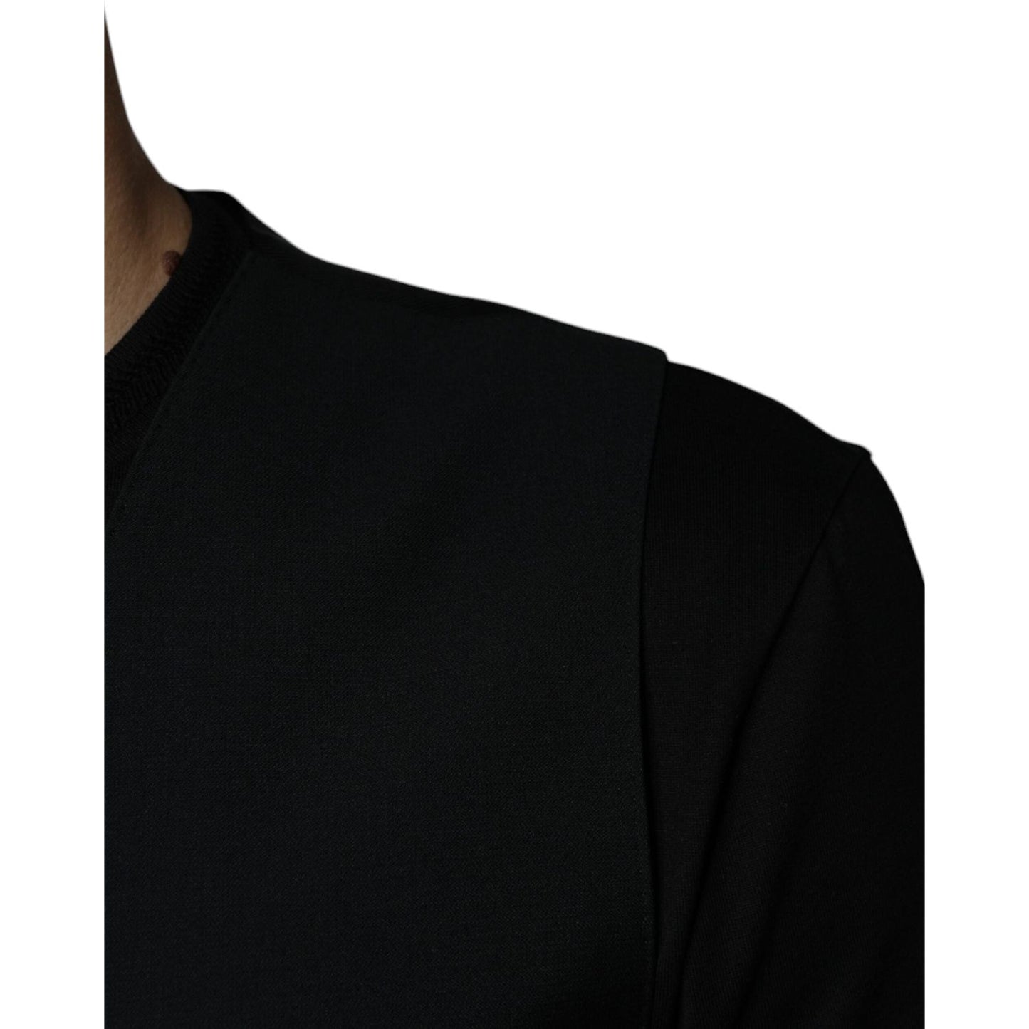 Dolce & Gabbana Black Wool Formal Dress Men Waistcoat Vest TSH87110-50