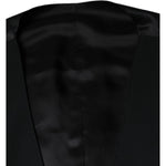 Dolce & Gabbana Black Wool Formal Dress Men Waistcoat Vest TSH87110-50