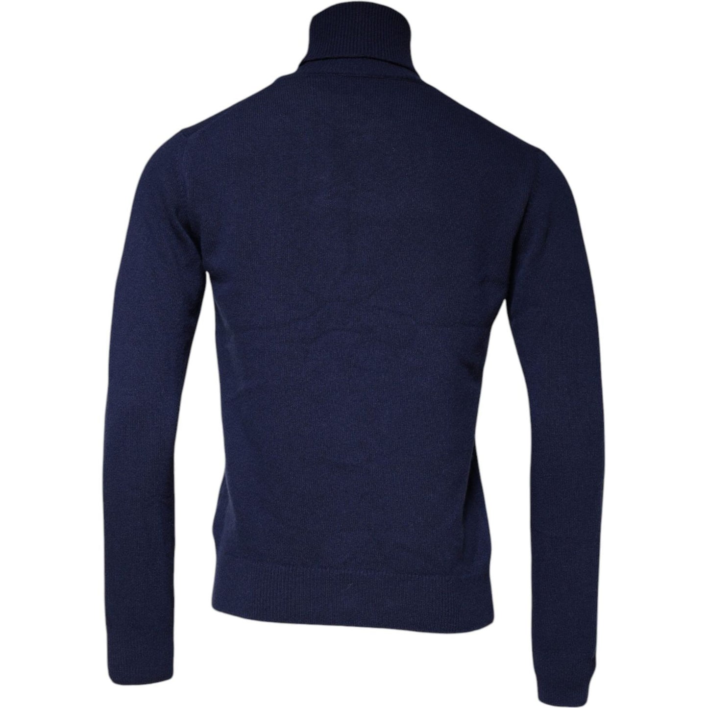 Dolce & Gabbana Blue Wool Knit Turtleneck Pullover Sweater TSH86974-48