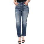 Dolce & Gabbana Dark Blue Cotton Tattered Skinny Denim Jeans PAN74596-44