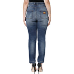 Dolce & Gabbana Dark Blue Cotton Tattered Skinny Denim Jeans PAN74596-44