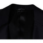 Dolce & Gabbana Dark Blue Wool Single Breasted Dress Coat Blazer JKT3746-48