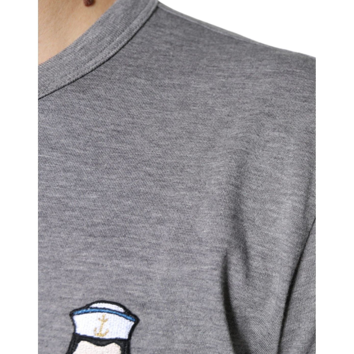 Dolce & Gabbana Gray Cotton #DGFamily Short Sleeves T-shirt TSH86670-52