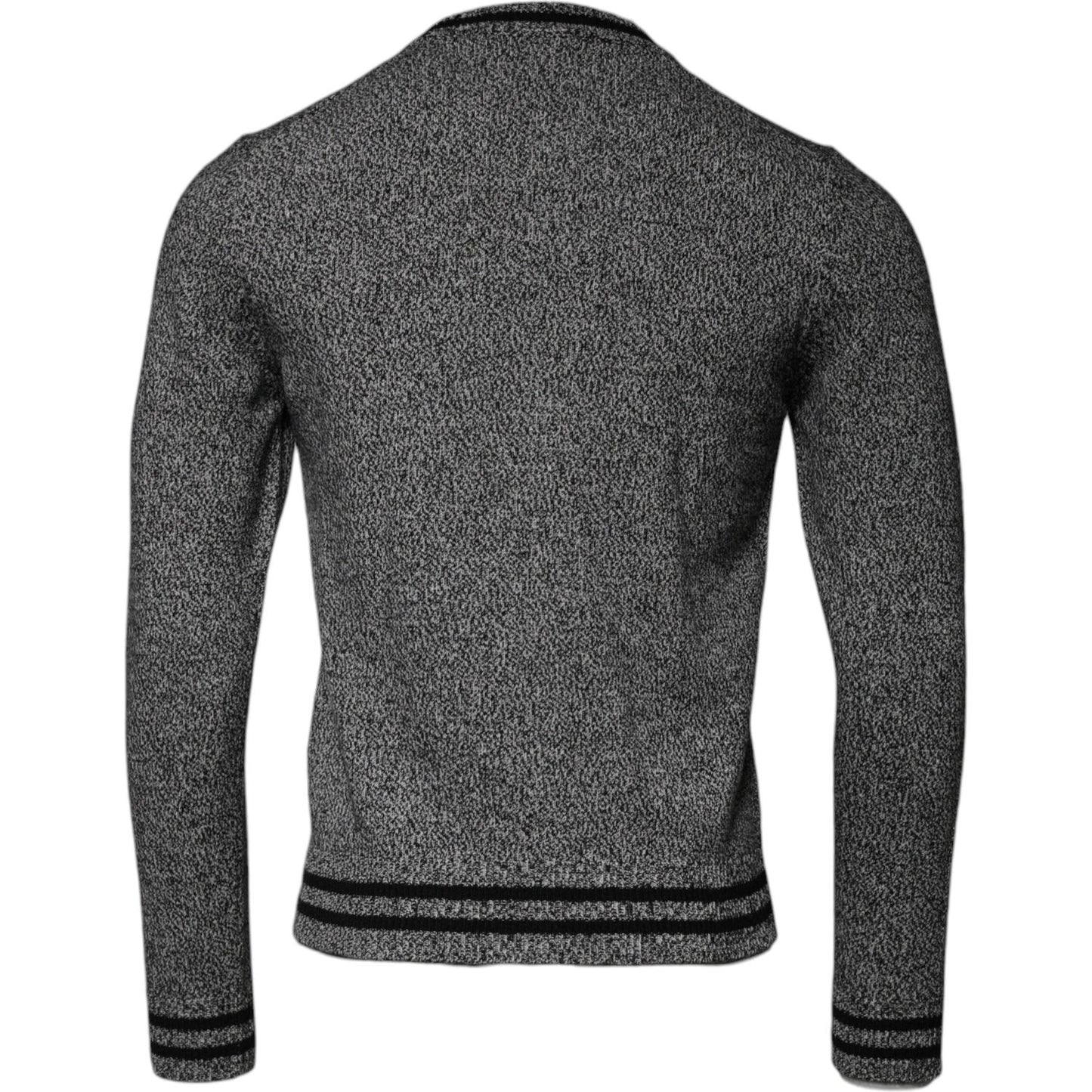 Dolce & Gabbana Gray Crown King Cashmere Pullover Sweater TSH87573-46