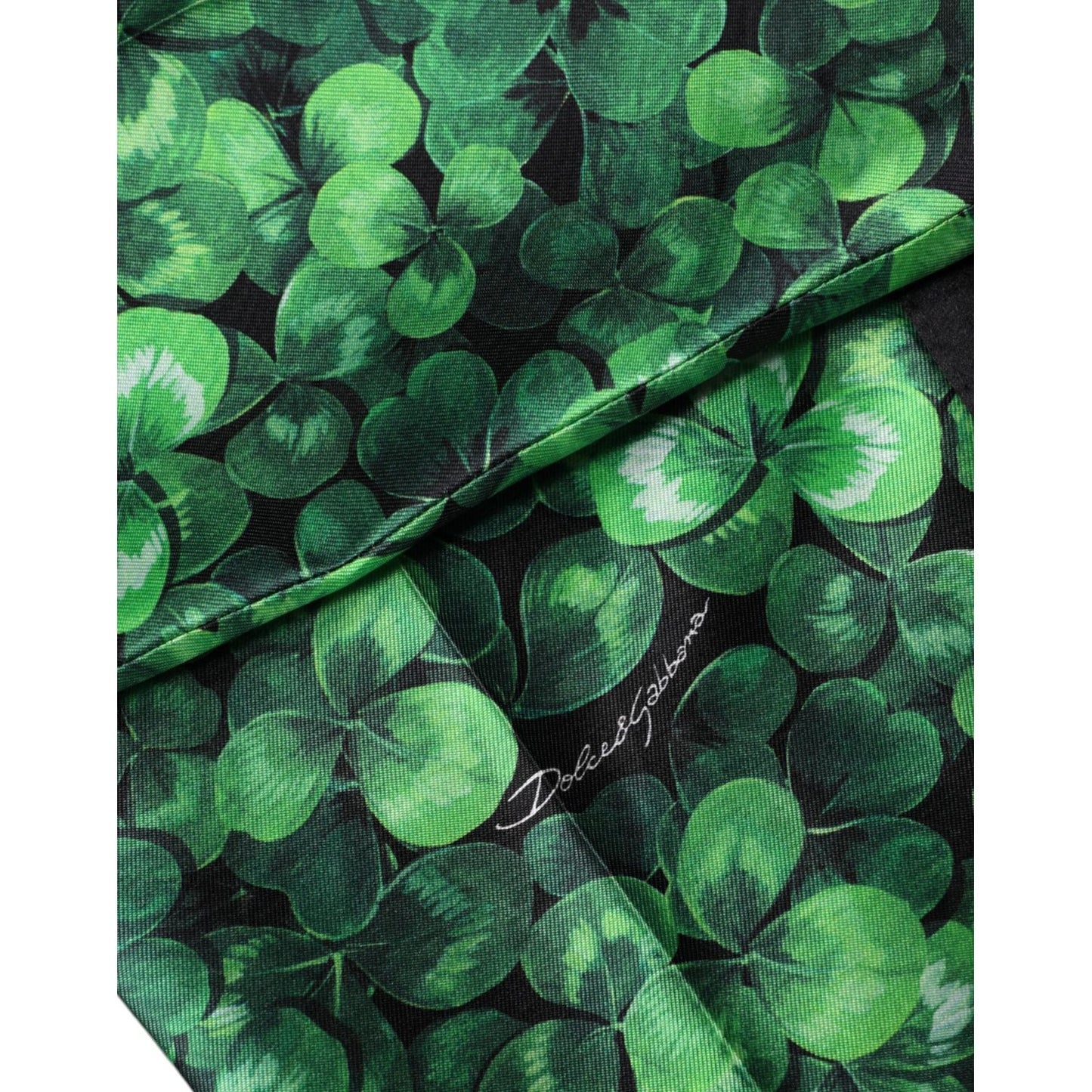 Dolce & Gabbana Green Clover Silk Satin High Waist Tapered Pants PAN74671-44