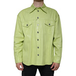 Dolce & Gabbana Green Cotton Collared Men Button Down Shirt Dolce & Gabbana Dark Khaki