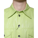 Dolce & Gabbana Green Cotton Collared Men Button Down Shirt Dolce & Gabbana Tan
