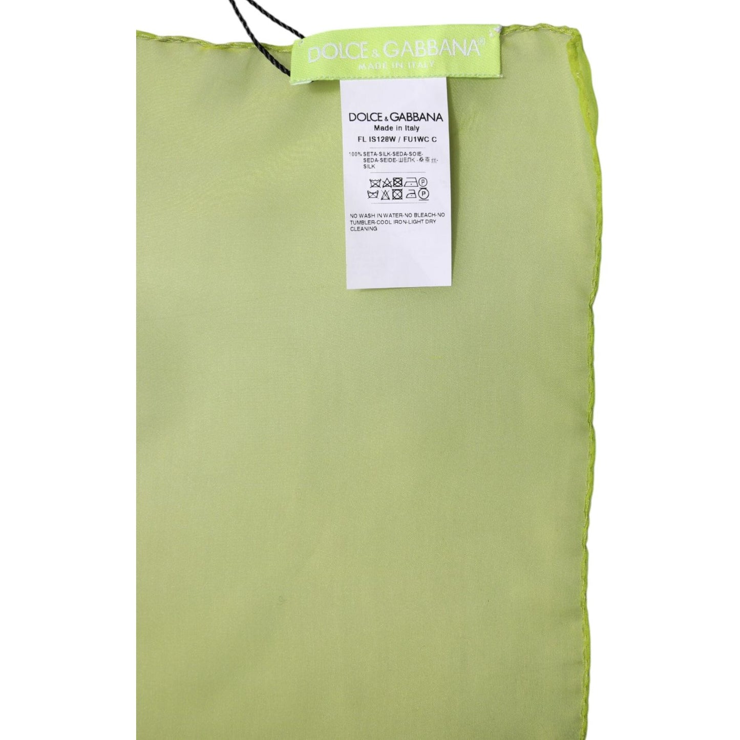 Dolce & Gabbana Dolce & Gabbana Green Silk Rectangle Wrap Shawl Neck Warmer Scarf MS7482 1728,67345645728,Accessories,Dolce & Gabbana,Green,Material: 100% Silk,New with tags,Scarves - Women - Accessories,Women,Women - Accessories