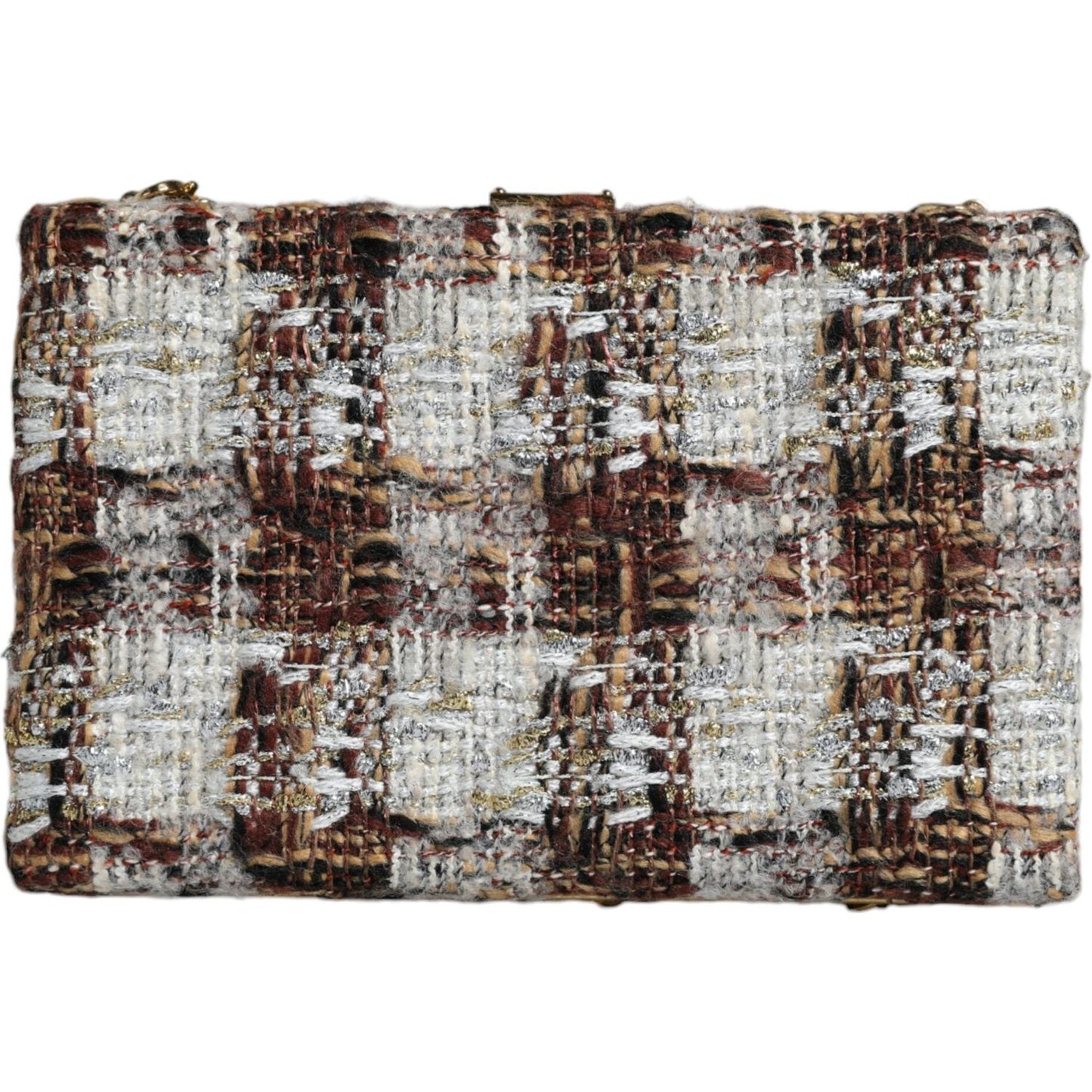 Dolce & Gabbana Multicolor Tweed Floral Clutch Crossbody Bag BAG4129