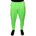 Dolce & Gabbana Dolce & Gabbana Neon Green Polyester Cargo Jogger Sweatpants Pants PAN75598-44 1728,67345645728,Dolce & Gabbana,Green,IT44 | XS,Jeans & Pants - Men - Clothing,Material: 100% Polyester,Men,Preowned / Defect