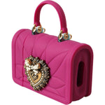 Dolce & Gabbana Dolce & Gabbana Pink Silicone Devotion Heart Cover Hand Bag Airpod Case BAG1498 1728,Dolce & Gabbana,Material: 100% Silicone,Other - Women - Accessories,Pink,Preowned / Defect,Women