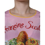 Dolce & Gabbana Pink Silk Araneine Siciliana Print Short Sleeves Top TSH86559-40