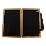Dolce & Gabbana Pink Silk Gold Frame Clutch Evening Party Purse Bag Dolce & Gabbana Rosy Brown
