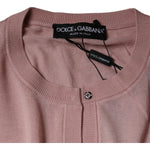 Dolce & Gabbana Dolce & Gabbana Pink Wool Knit Button Down Cardigan Sweater TSH86808-46 1728,67345645728,Clothing,Dolce & Gabbana,IT46|XL,Material: 80% Virgin Wool 15% Cotton 5% Nylon,Pink,Preowned / Defect,Sweaters - Women - Clothing,Women,Women - Clothi