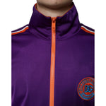 Dolce & Gabbana Purple Polyester Full Zip Long Sleeve Sweater TSH86612-46