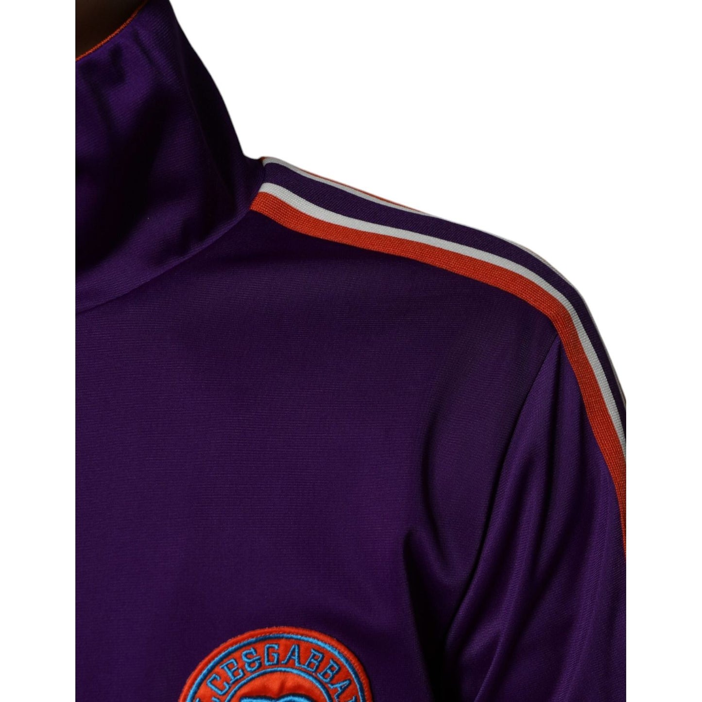 Dolce & Gabbana Purple Polyester Full Zip Long Sleeve Sweater TSH86612-46