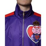 Dolce & Gabbana Purple YEAR OF THE PIG Full Zip Bomber Jacket JKT41249-48