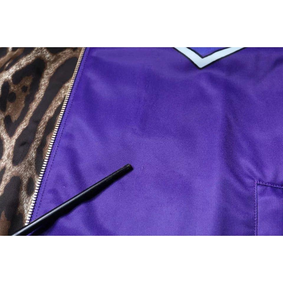 Dolce & Gabbana Purple YEAR OF THE PIG Full Zip Bomber Jacket JKT41249-48