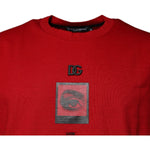 Dolce & Gabbana Red DG Eye Cotton Crew Neck T-shirt TSH87472-44