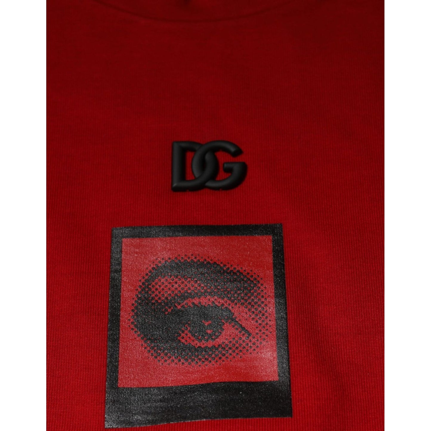 Dolce & Gabbana Red DG Eye Cotton Crew Neck T-shirt TSH87472-44