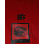 Dolce & Gabbana Red DG Eye Cotton Crew Neck T-shirt TSH87472-44