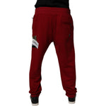 Dolce & Gabbana Red Logo Tape Cotton Jogger Sweatpants Pants PAN75041-58