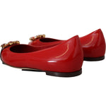 Dolce & Gabbana Dolce & Gabbana Red Suede Crystal Loafers - Exquisite Elegance LA10078- 35 1728,67345645728,Dolce & Gabbana,EU35/US4.5,EU36.5/US6,EU37.5/US7,EU37/US6.5,Flat Shoes - Women - Shoes,Material: 100% Leather,New with tags,Red,Women