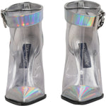 Dolce & Gabbana Dolce & Gabbana Silver Iridescent Pointed Short Boots Shoes LA12004-39 1728,67345645728,Boots - Women - Shoes,Dolce & Gabbana,EU39/US8.5,Material: 70% PVC 20% Calf Leather 7% PU 3% Polyester,Preowned / Defect,Shoes,Silver,Women,Women - Sho