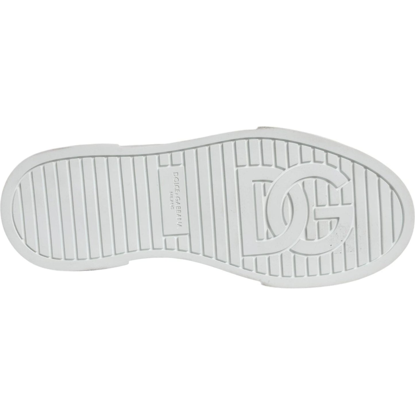 Dolce & Gabbana White Black Cotton Logo High Top Sneaker Shoes MV6218-39