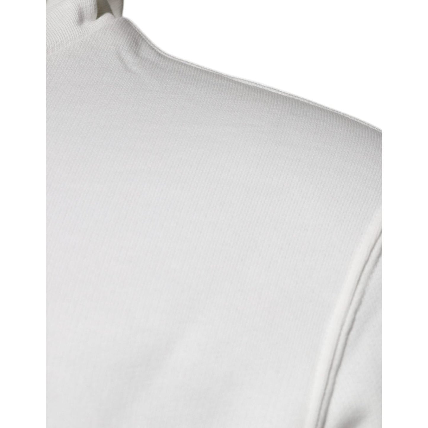 Dolce & Gabbana White Caesar Cotton Hooded Pullover Sweater TSH87568-44
