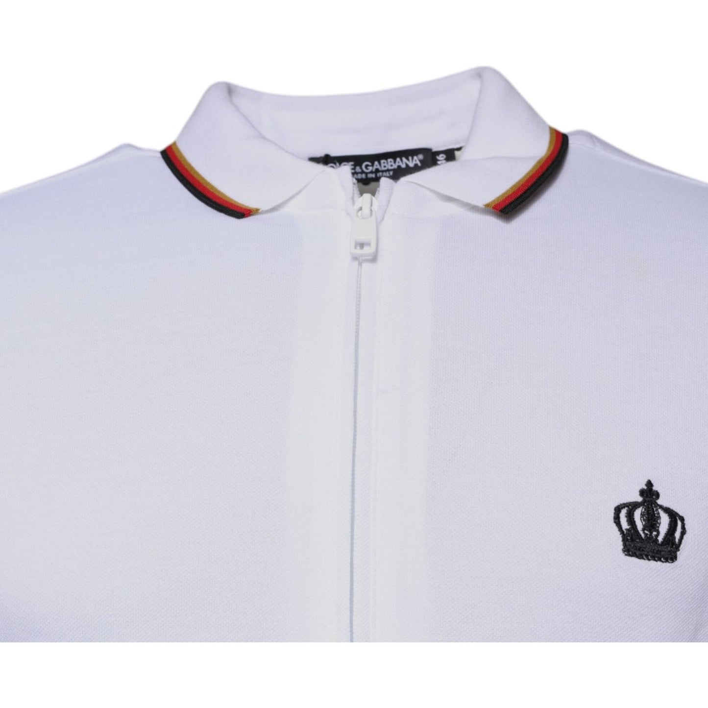 Dolce & Gabbana White Crown Men Full Zip Sweatshirt Sweater TSH87418-50