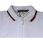 Dolce & Gabbana White Crown Men Full Zip Sweatshirt Sweater TSH87418-50