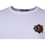 Dolce & Gabbana White DG Embroidery Cotton Crew Neck T-shirt TSH87369-56