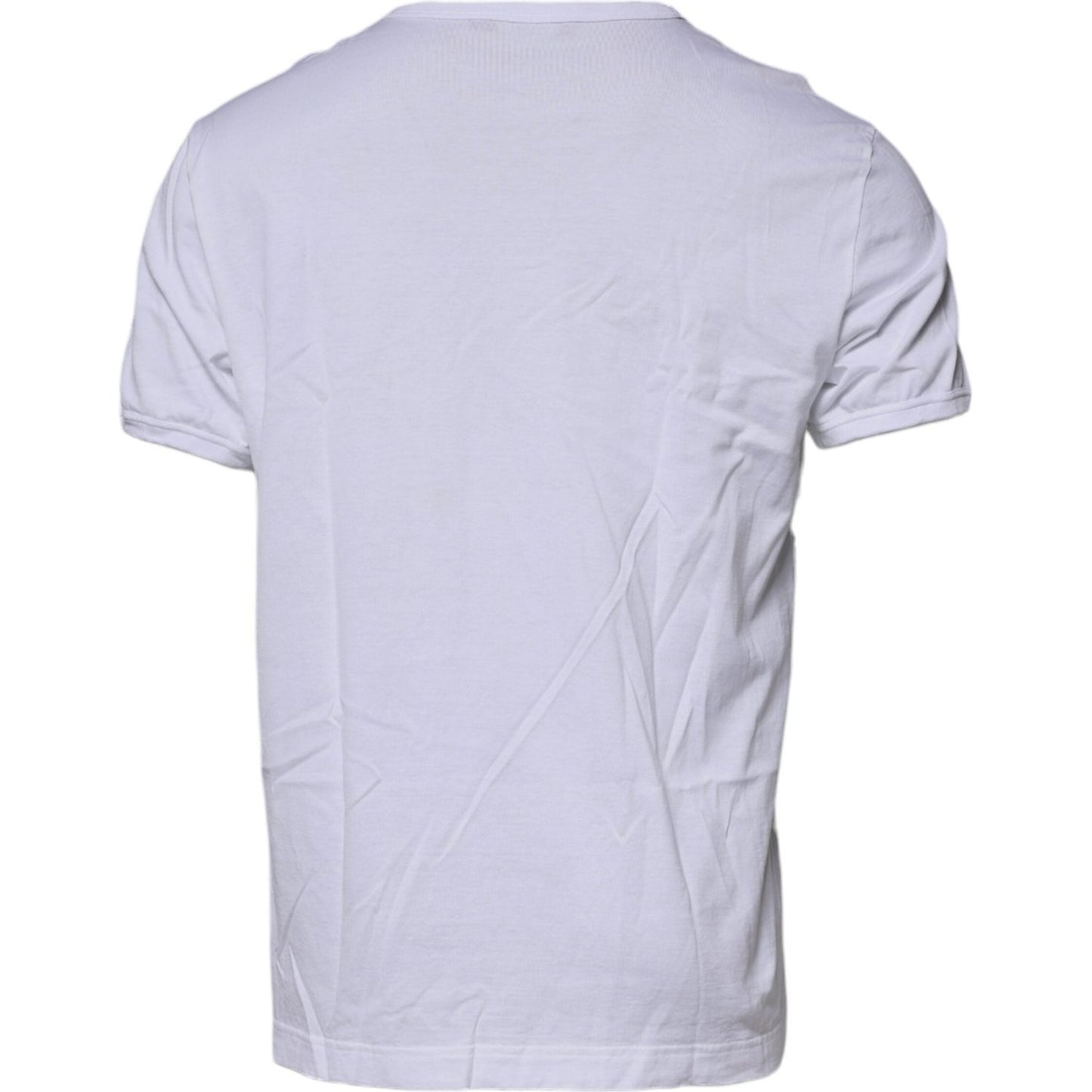 Dolce & Gabbana White DG Embroidery Cotton Crew Neck T-shirt TSH87369-56