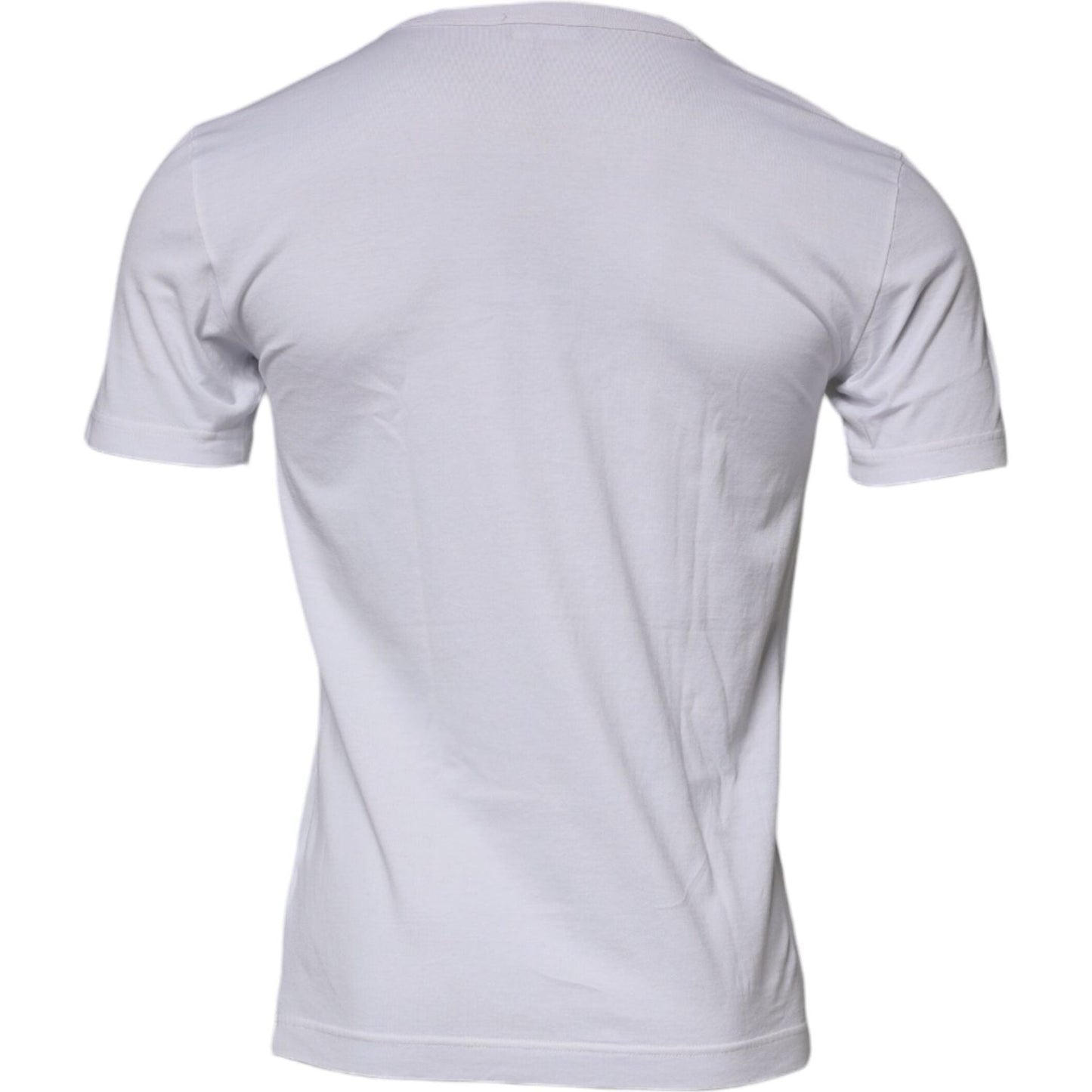 Dolce & Gabbana White D&G King Of Love Cotton Crew Neck T-shirt TSH87371-44
