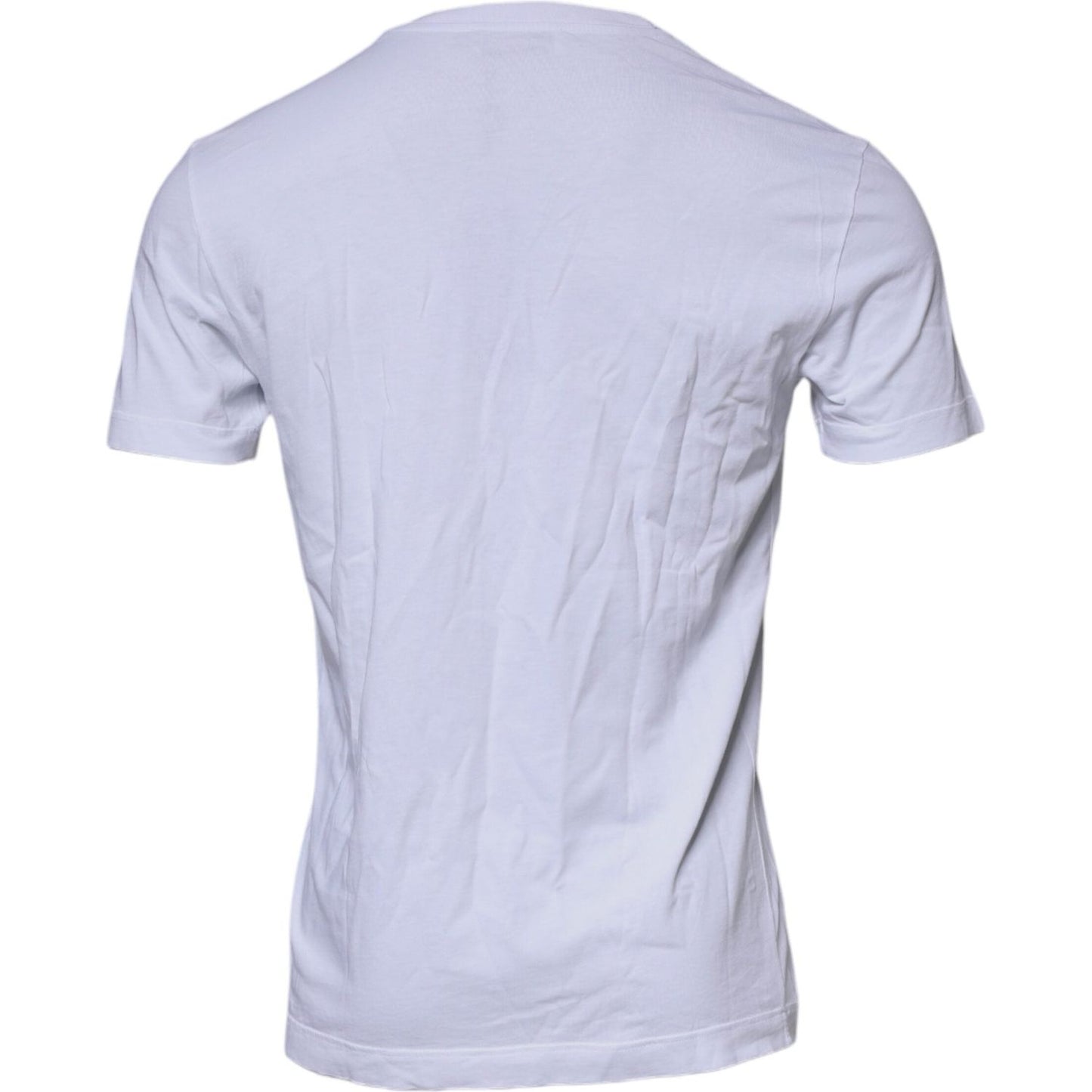 Dolce & Gabbana White DG Logo Cotton Crew Neck T-shirt TSH87403-50