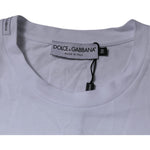 Dolce & Gabbana White DG Logo Cotton Crew Neck T-shirt TSH87403-50