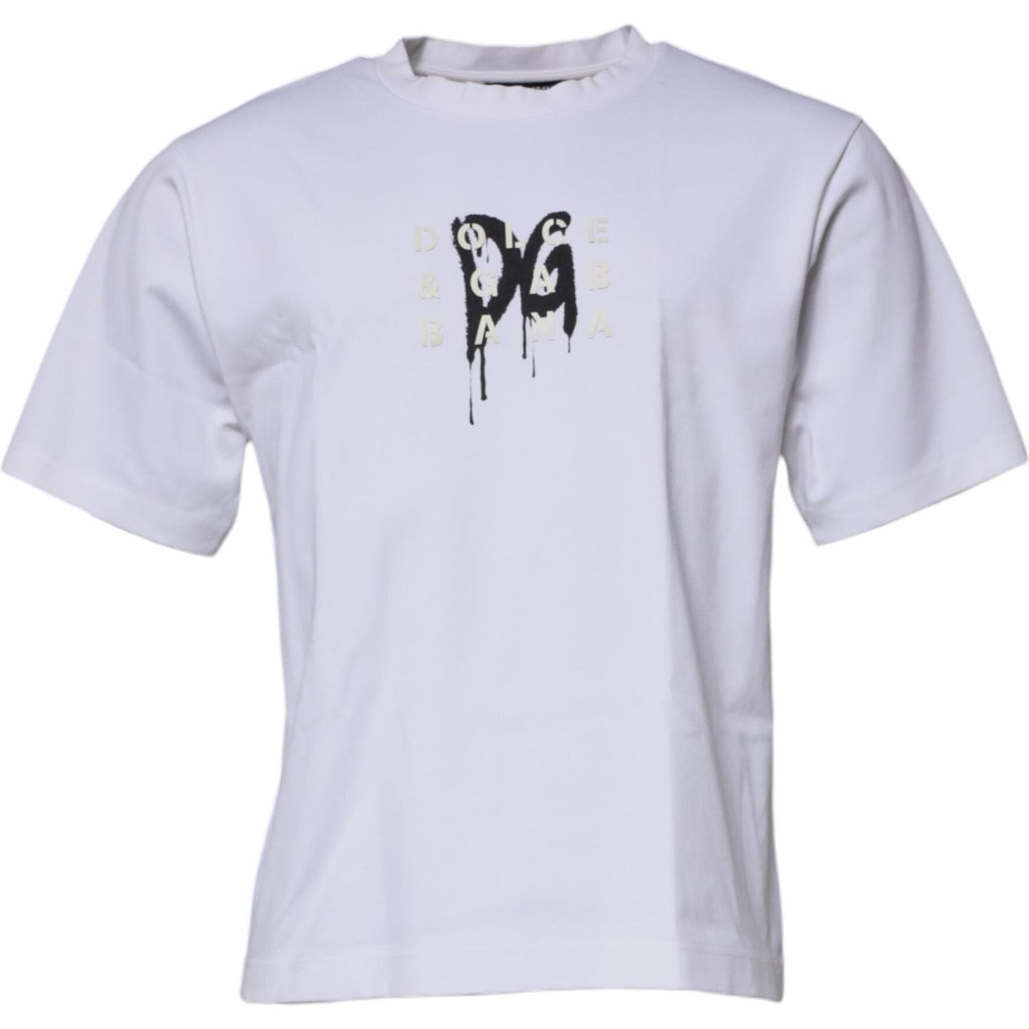 Dolce & Gabbana White DG Logo Crew Neck Short Sleeve T-shirt TSH87259-44