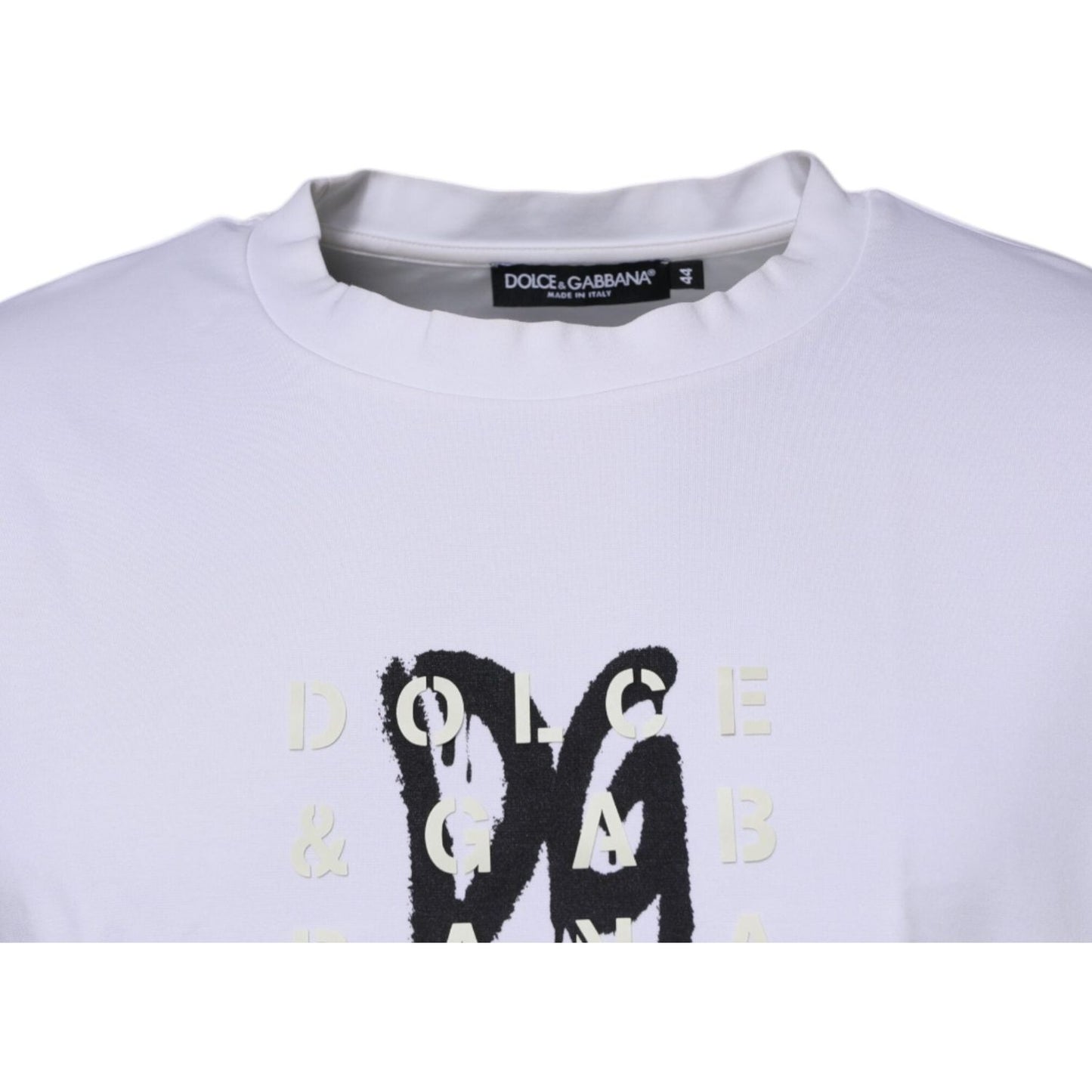 Dolce & Gabbana White DG Logo Crew Neck Short Sleeve T-shirt TSH87259-44
