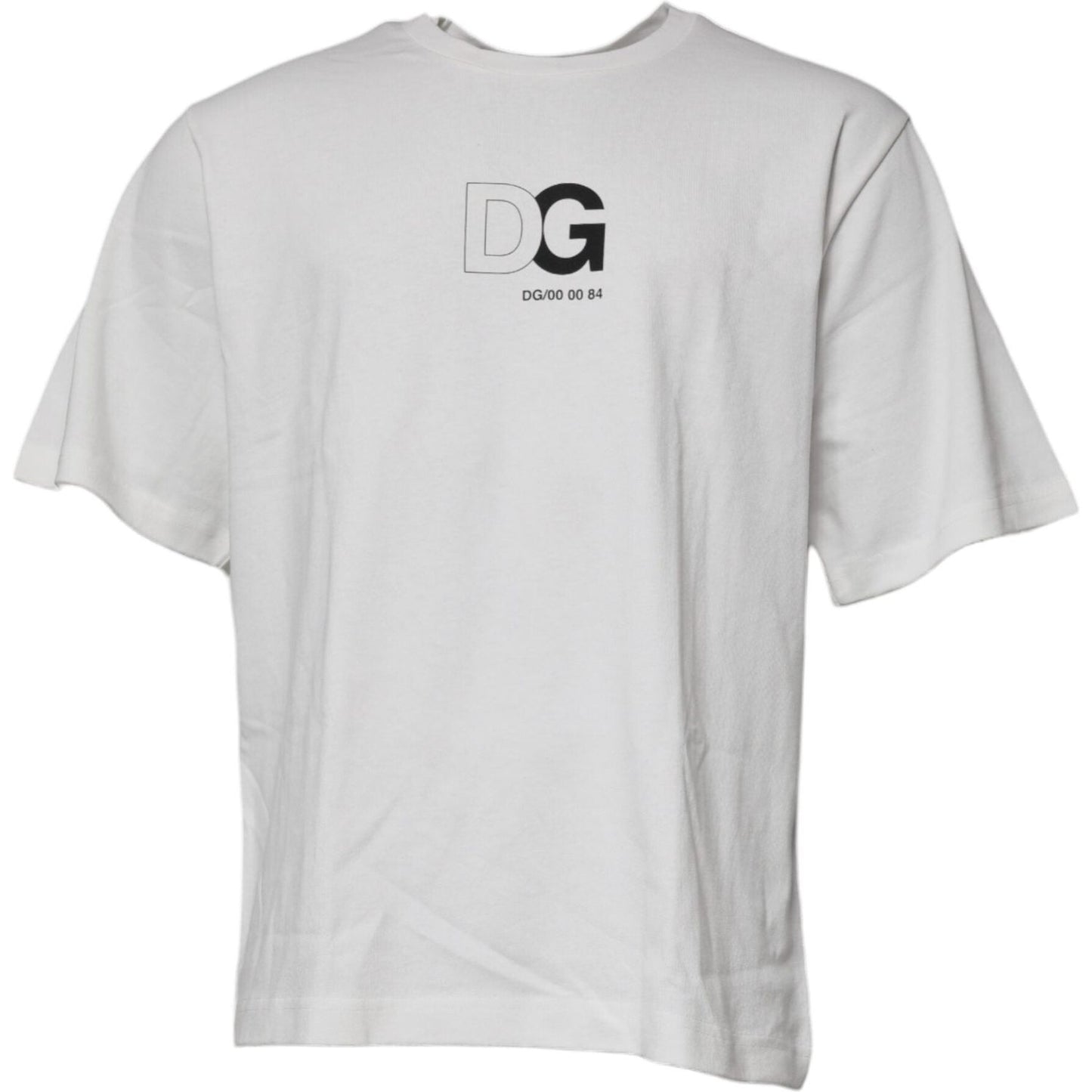 Dolce & Gabbana White DG Logo Crew Neck Short Sleeves T-shirt TSH87257-48