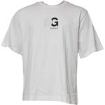 Dolce & Gabbana White DG Logo Crew Neck Short Sleeves T-shirt TSH87257-48