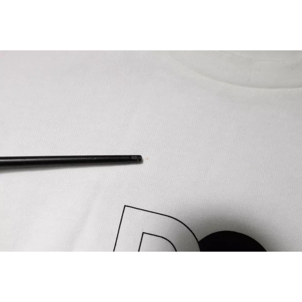 Dolce & Gabbana White DG Logo Crew Neck Short Sleeves T-shirt TSH87257-48